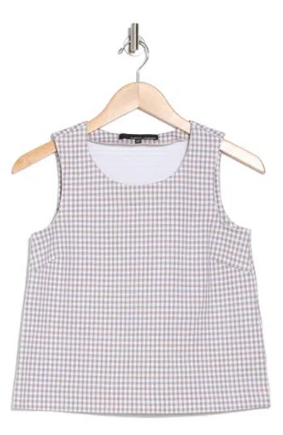Amanda & Chelsea Gingham Ponte Sleeveless Shell Top