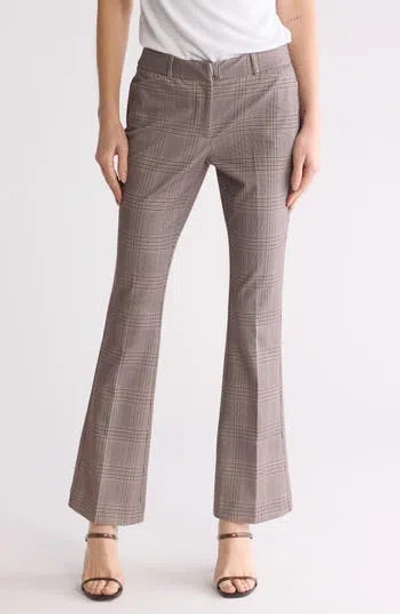 Amanda & Chelsea Glencheck 20-inch Trousers In Gray