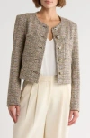 Amanda & Chelsea Lady Like Bouclé Jacket In Gray