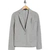 Amanda & Chelsea Notch Lapel Brushed Ribbed Blazer In Grey