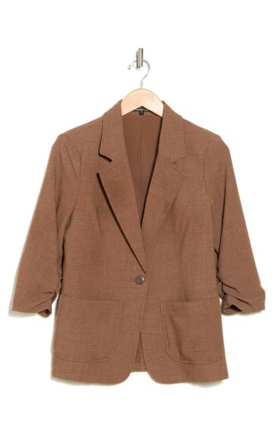 Amanda & Chelsea One-button Blazer In Bark