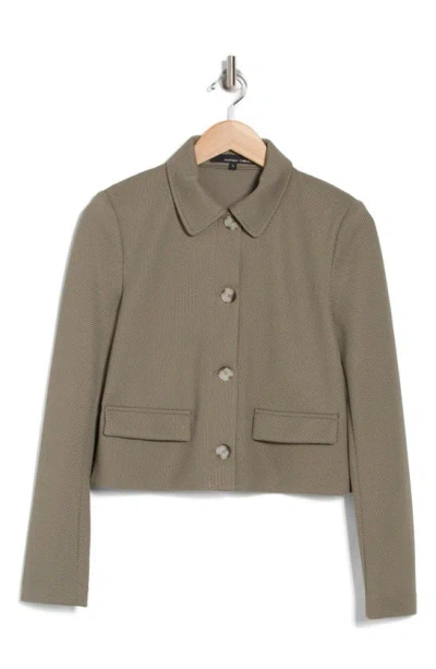 Amanda & Chelsea Piqué Short Jacket In Olive As Sample