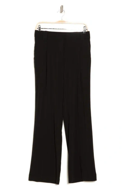 Amanda & Chelsea Soft Pleat Texture Trousers In Black