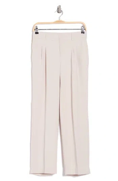 Amanda & Chelsea Soft Pleat Wide Leg Pants In Taupe