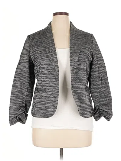Pre-owned Amanda + Chelsea Blazer Jacket In Gray
