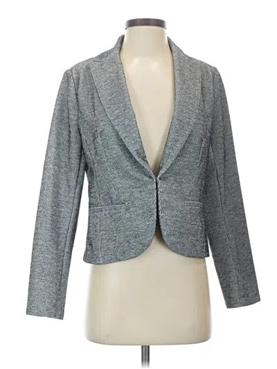 Pre-owned Amanda + Chelsea Blazer Jacket In Gray