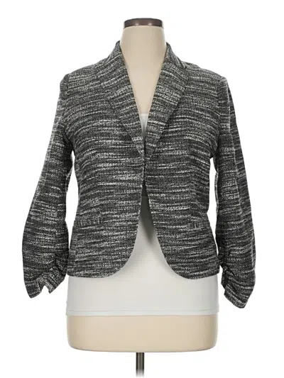 Pre-owned Amanda + Chelsea Blazer Jacket In Gray