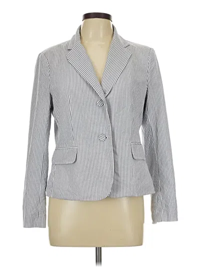 Pre-owned Amanda + Chelsea Blazer Jacket In Gray