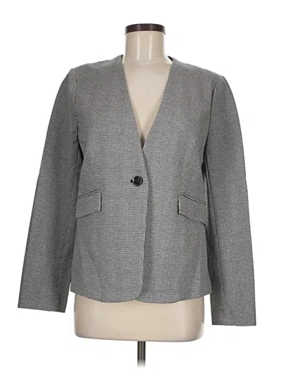 Pre-owned Amanda + Chelsea Blazer Jacket In Gray