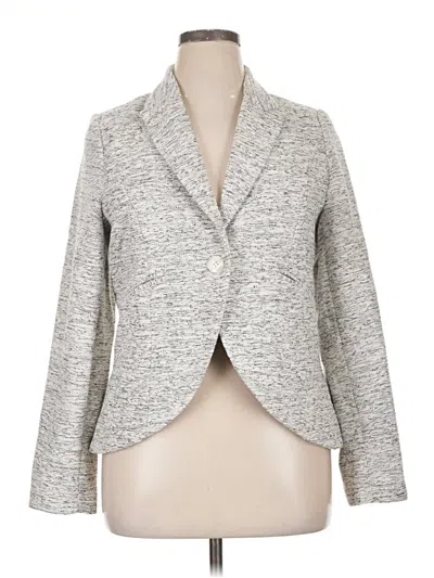 Pre-owned Amanda + Chelsea Blazer Jacket In Gray