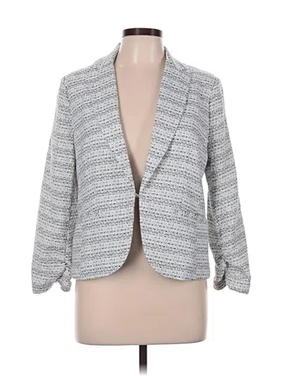 Pre-owned Amanda + Chelsea Blazer Jacket In Gray