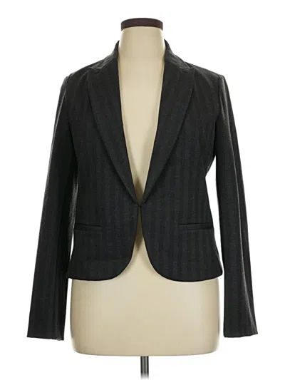 Pre-owned Amanda + Chelsea Blazer Jacket In Gray