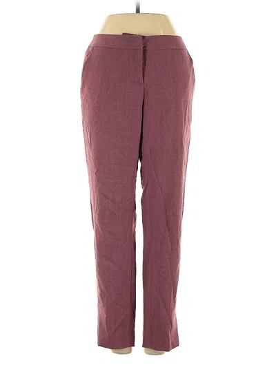 Pre-owned Amanda + Chelsea Casual Pants In Burgundy
