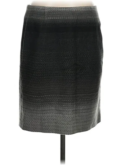 Pre-owned Amanda + Chelsea Faux Leather Skirt In Gray