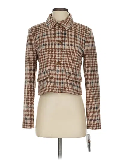 Amanda + Chelsea Long Sleeve Blouse In Brown