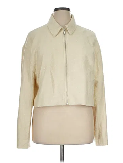 Pre-owned Amanda + Chelsea Long Sleeve Blouse In Ivory