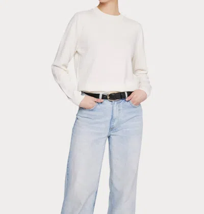 Amanda Maria Cashmere Blend Crew Sweater In Ivory