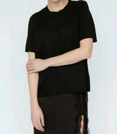 Amanda Maria Cashmere Blend Knit Tee In Black