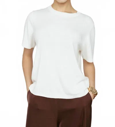 Amanda Maria Cashmere Blend Tee In Ivory In Multi