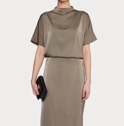 Amanda Maria Mila Batwing Top In Olive In Multi