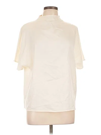 Pre-owned Amanda Maria Short Sleeve Blouse In Ivory