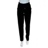 Amanda Maria Vera Satin Jogger Pants In Black In Black