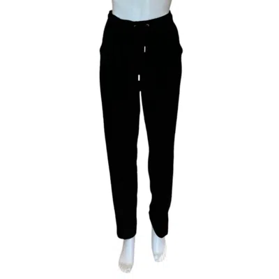 Amanda Maria Vera Satin Jogger Pants In Black