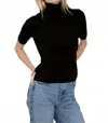 Amanda Maria Viva Modal Turtleneck Top In Black In Black
