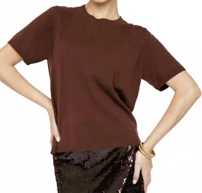 Amanda Maria Women's Cashmere Blend Tee In Mahogany In Brown