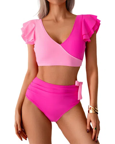 Amanda Royal 2pc Bra & Swim Bottom Set In Multi