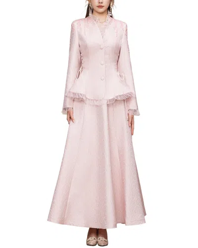 Amanda Royal 2pc Top & Skirt Set In Pink