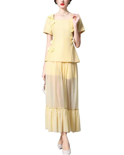Amanda Royal 2pc Top & Skirt Set In Gray