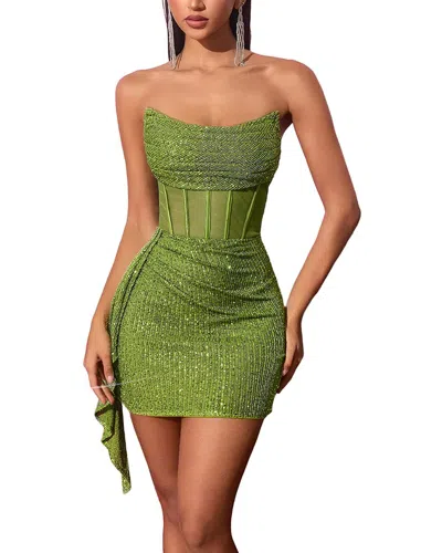 Amanda Royal Bodycon Mini Dress In Green