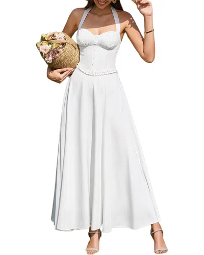 Amanda Royal Maxi Dress In White