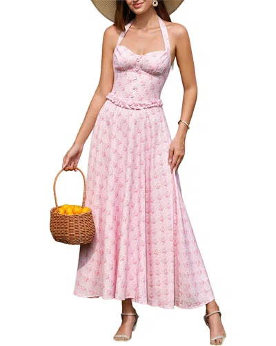 Amanda Royal Maxi Dress In Pink