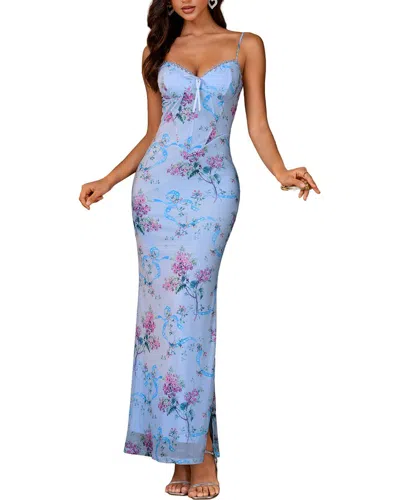 Amanda Royal Maxi Dress In Blue