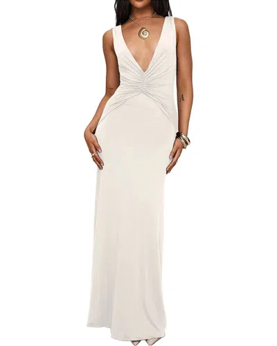 Amanda Royal Maxi Dress In White