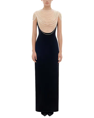 Amanda Royal Maxi Dress In Black
