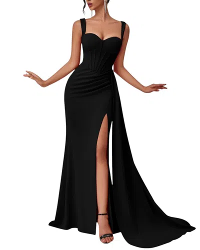 Amanda Royal Maxi Dress In Black
