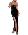 Amanda Royal Maxi Dress In Black