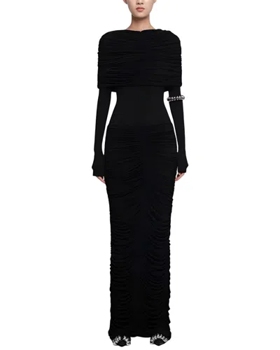 Amanda Royal Maxi Dress In Black
