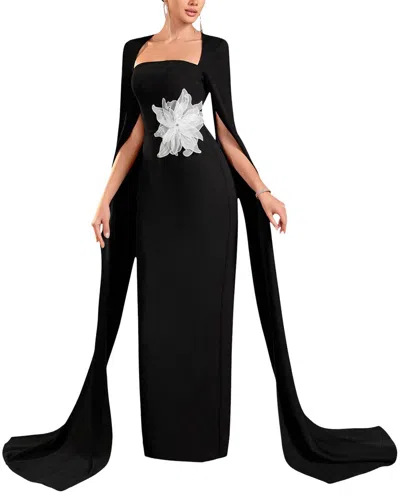 Amanda Royal Maxi Dress In Black