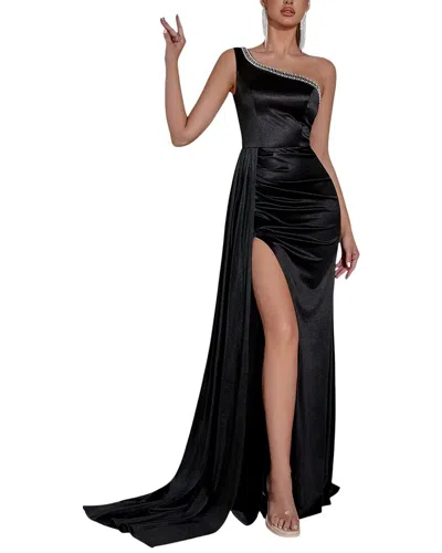 Amanda Royal Maxi Dress In Black