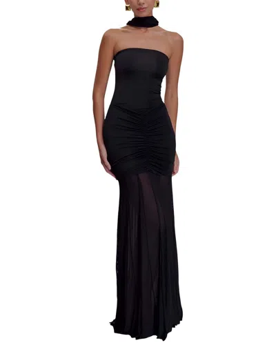 Amanda Royal Maxi Dress In Black