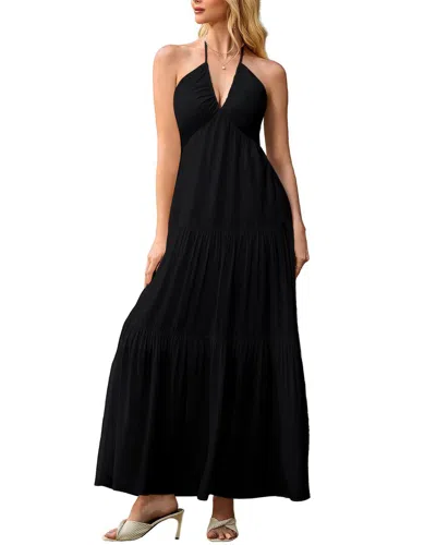 Amanda Royal Maxi Dress In Black