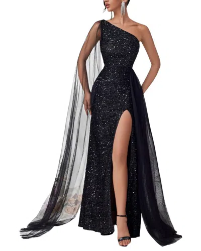 Amanda Royal Maxi Dress In Black