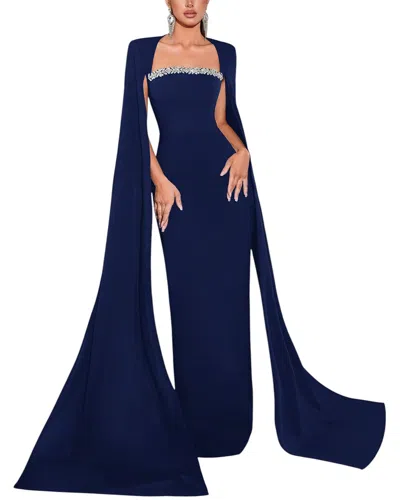 Amanda Royal Maxi Dress In Blue