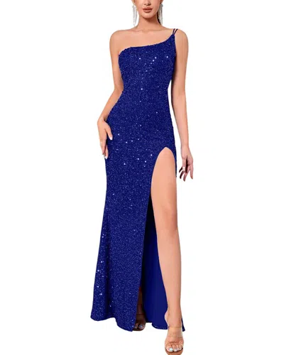 Amanda Royal Maxi Dress In Blue