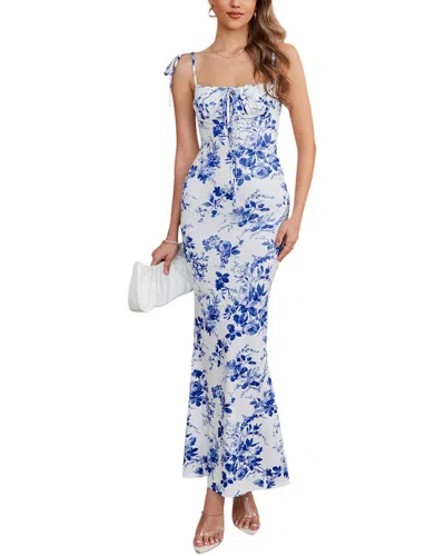 Amanda Royal Maxi Dress In Blue