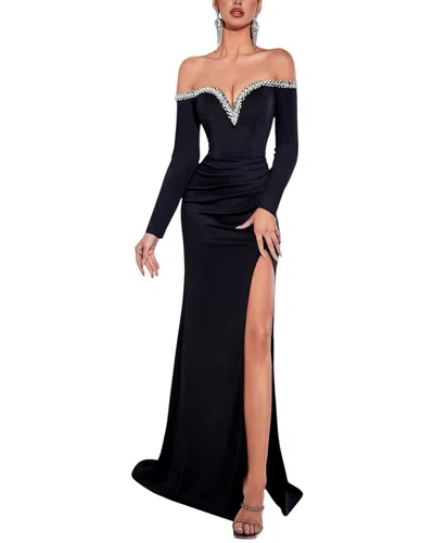 Amanda Royal Maxi Dress In Blue